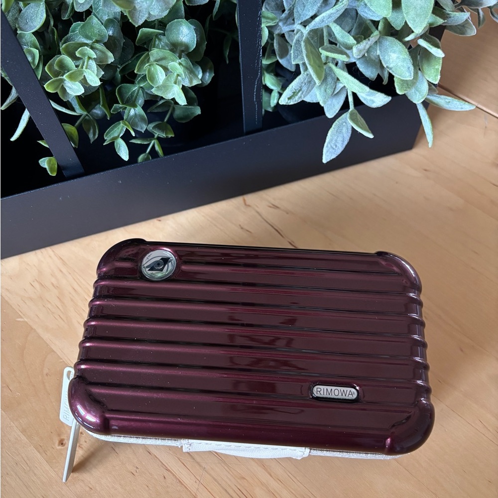 *New* RIMOWA x EVA Air Travel Case in Burgundy (Toiletries included)